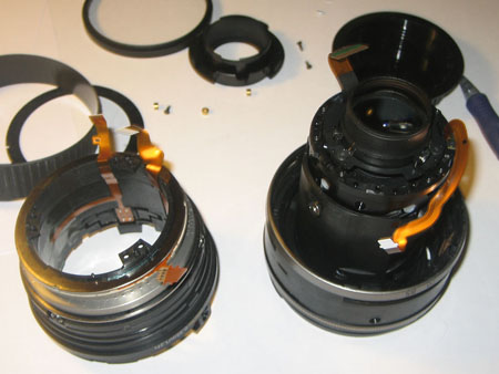 Outer casing removed from inner lens